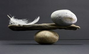 In dreams, weight is a belief system. Balancing a feather and a rock